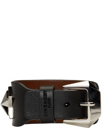 Givenchy Black Studded Leather Bracelet