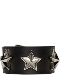 Givenchy Black Studded Leather Bracelet