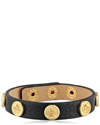 Juicy Couture Coin Studded Black Leather Bracelet