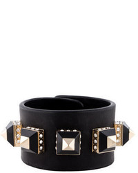 Givenchy Crystal Stud Leather Cuff