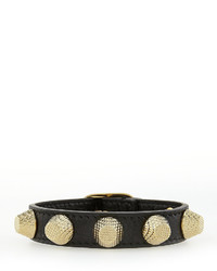 Balenciaga Giant 12 Leather Bracelet With Studs