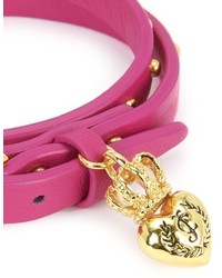 Juicy Couture Studded Leather Double Wrap Bracelet