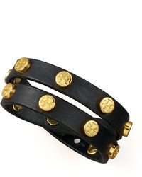 Tory Burch Logo Studded Bracelet Black