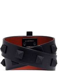Givenchy Obsedia Drouble Wrap Leather Bracelet