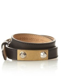 Balenciaga Stud Wraparound Leather Bracelet