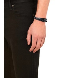 Valentino Studded Leather Wrap Bracelet