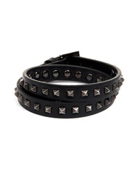 Vlogo Signature Calfskin Bracelet for Woman in Blackpure Red  Valentino US