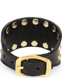 Zana Bayne Studded Leather Buckle Bracelet