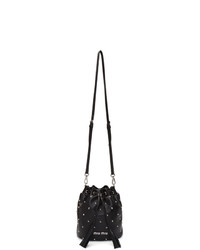 Miu Miu Black Studded Bucket Bag