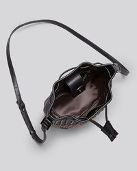 MCM Crossbody Studded Drawstring Bucket Bag