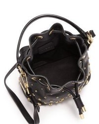 Milly Logan Small Studded Leather Bucket Bag