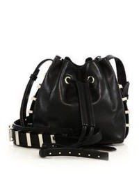 Luana Italy Nico Mini Studded Leather Bucket Bag