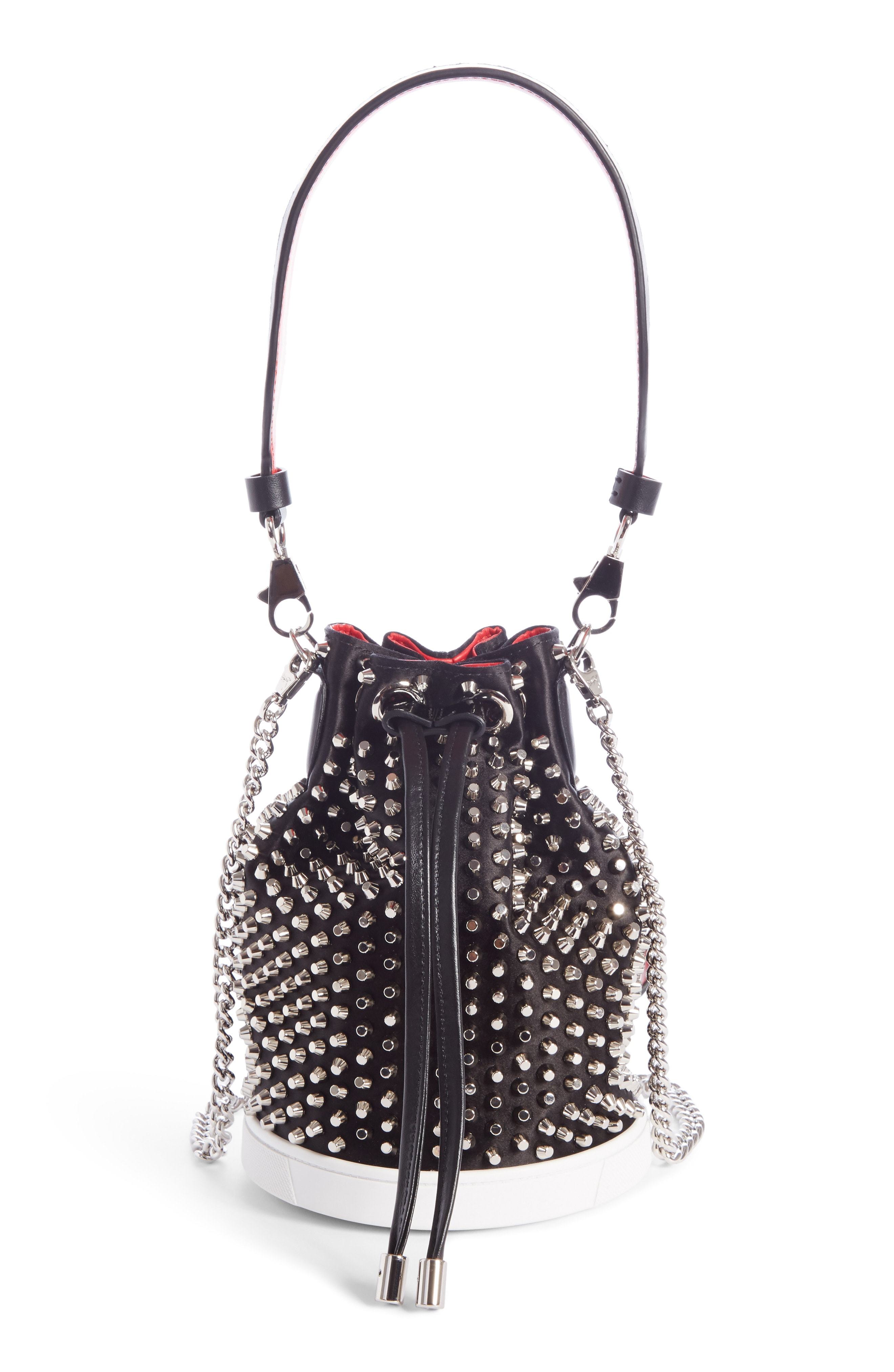 Christian Marie Jane Loubirun Silk Bucket Bag, $1,750 | Nordstrom | Lookastic