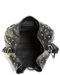 Alexander McQueen Padlock Studded Leather Bucket Bag