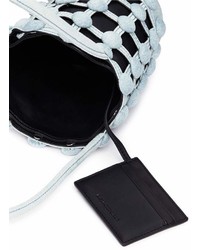 Alexander Wang Roxy Dome Stud Mini Denim Caged Leather Bucket Bag