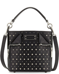 Alexander McQueen Small Studded Leather Bucket Bag Black