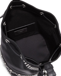 Saint Laurent Small Y Studded Bucket Bag Black