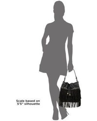 Sondra Roberts Studded Fringe Bucket Bag