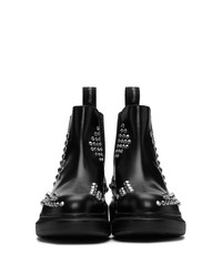 Alexander McQueen Black Studded Hybrid Chelsea Boots