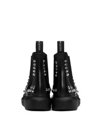 Alexander McQueen Black Studded Hybrid Chelsea Boots
