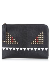 Fendi Bag Bugs Studded Leather Pouch