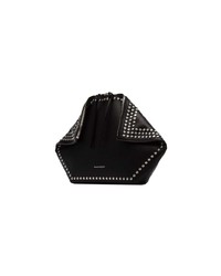 Alexander McQueen Black Folded Leather Studded Clutch Bag