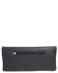 Sole Society Gloria Studded Faux Leather Foldover Clutch