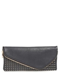Sole Society Gloria Studded Faux Leather Foldover Clutch