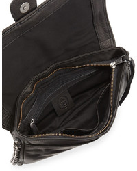 Ash Iggy Studded Leather Clutch Bag Black