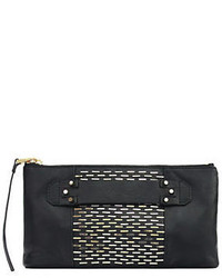 She + Lo Leather Next Chapter Studded Clutch