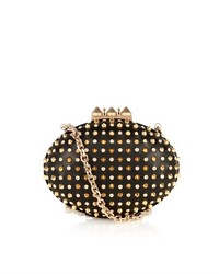 Christian Louboutin Mina Stud And Crystal Leather Clutch