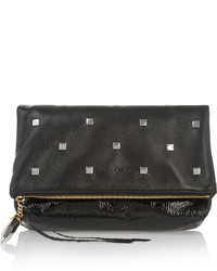 Jimmy Choo Penelope Studded Textured Leather Clutch