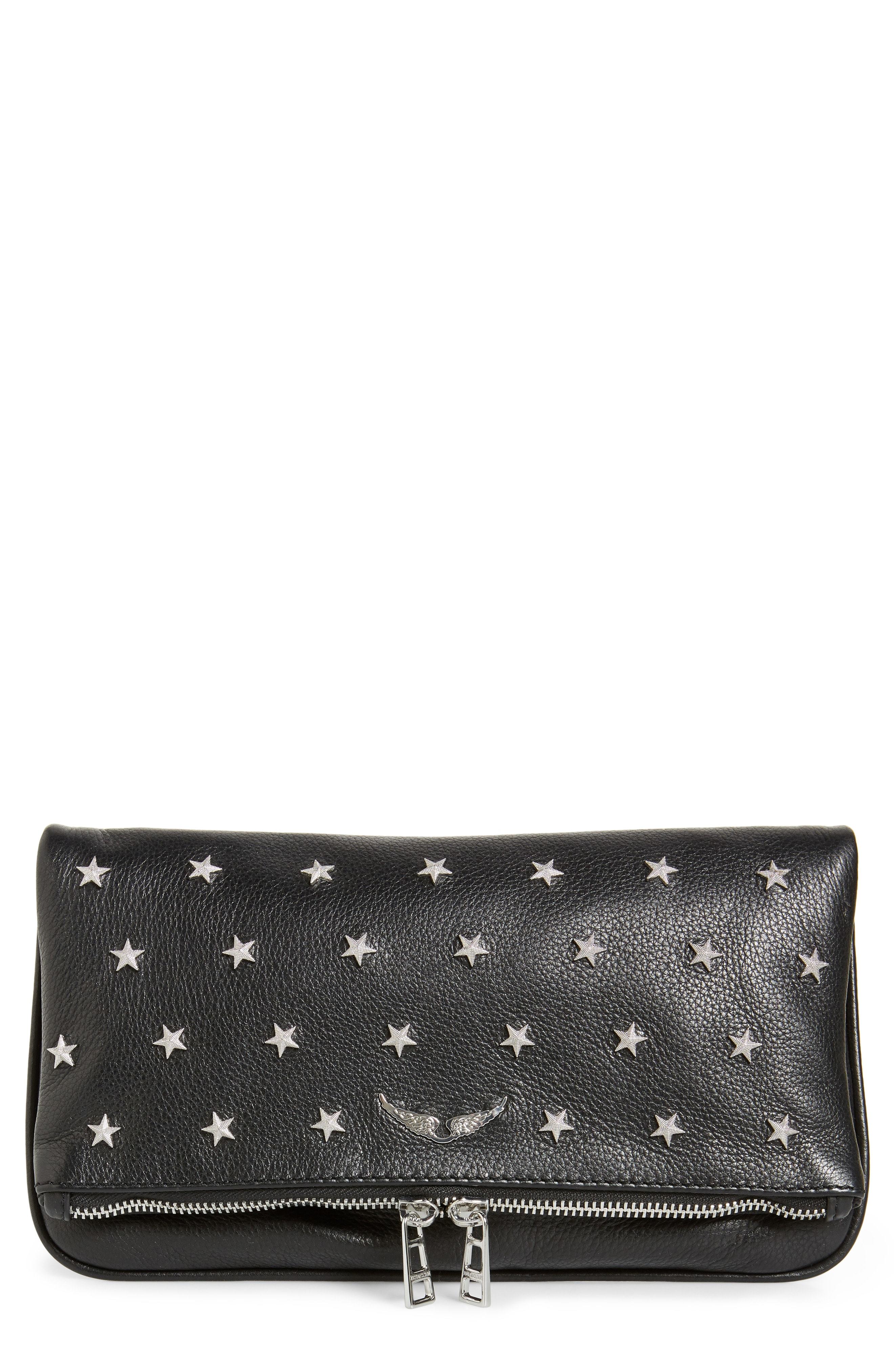 Star Compact wallet in leather with studs | Golden Goose