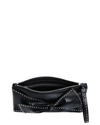 RED Valentino Small Studded Bow Leather Clutch