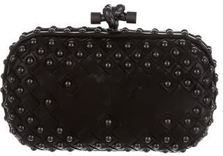 Bottega veneta discount studded knot clutch