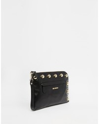 Love Moschino Studded Leather Clutch Bag
