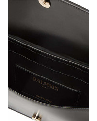 Balmain Studded Leather Shoulder Bag Black