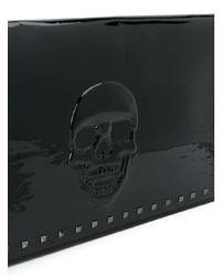 Philipp Plein Studded Skull Embellished Clutch