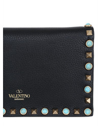Valentino Rockstud Rolling Leather Clutch