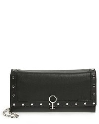 Louise et Cie Yselle Studded Leather Flap Clutch