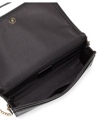 Neiman Marcus Aria Studded Faux Leather Crossbody Bag Black