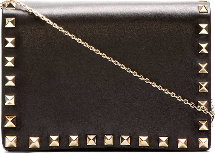 valentino black studded crossbody bag