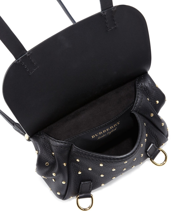 NEW Burberry Bridle Baby Studded Leather Shoulder Bag, Black - J'adore  Fashion Boutique