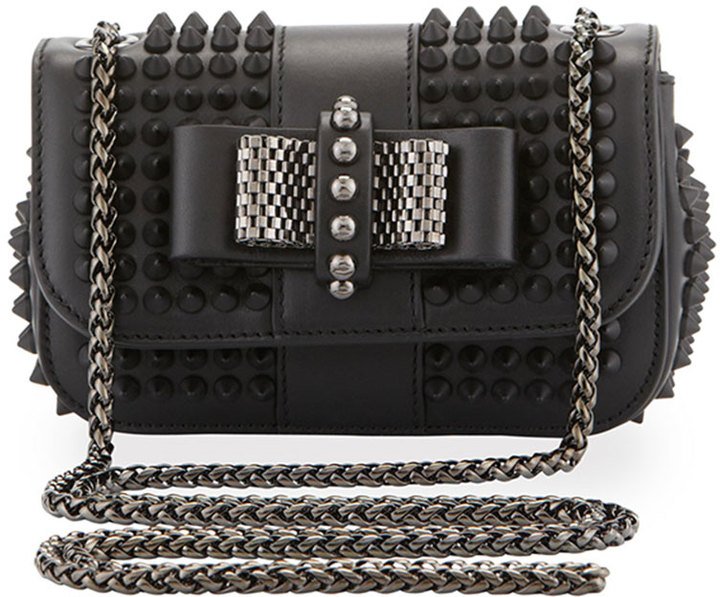 Christian Louboutin Sweet Charity Small Spiked Crossbody Bag Black ...