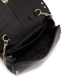 Neiman Marcus Holland Studded Crossbody Bag Black