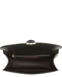 Valentino Garavani Medium Lock Studded Leather Shoulder Bag Black