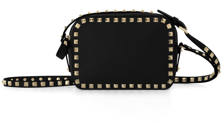 valentino black studded crossbody bag