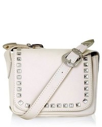 Topshop Rodeo Studded Leather Crossbody Bag