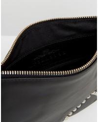 Urban Code Urbancode Black Real Leather Cross Body With Studded Inserts