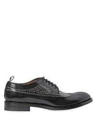DSQUARED2 Studded Brushed Leather Derby Shoes